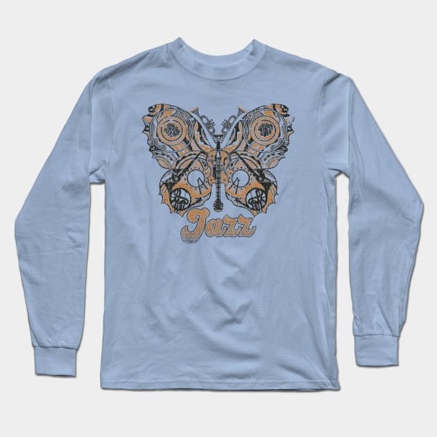 Jazz Butterfly 1973 Long Sleeve T-Shirt by JCD666